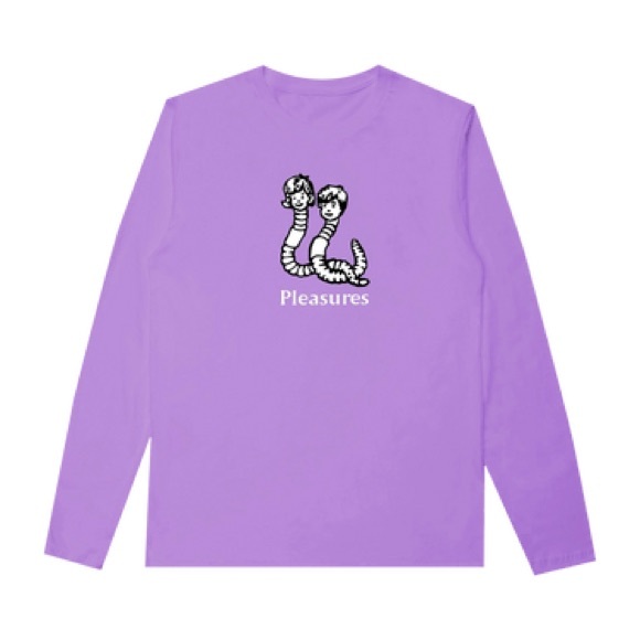 Pleasures Other - Pleasures Mud Pigment Long-Sleeve T-Shirt Violet Size Medium